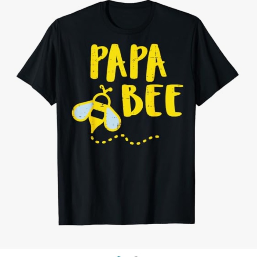 PAPA Bee Family Matching Beekeeping Dad Daddy Men T-Shirt L